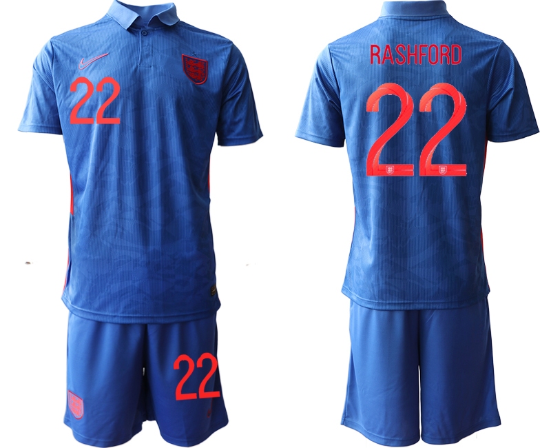 Men 2021 European Cup England away blue #22 Soccer Jersey->england jersey->Soccer Country Jersey
